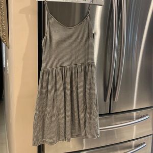 Forever 21 summer dress gray and white stripes